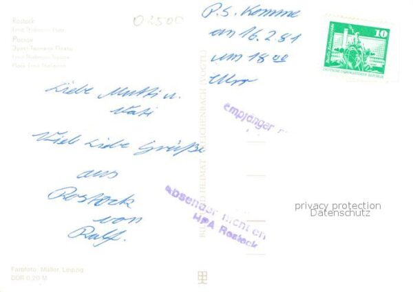 Rostock Ernst Thälmann Strasse bei Nacht – Bild 2