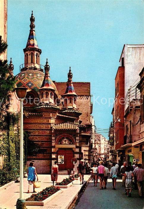Lloret de Mar Iglesia Calle tipica