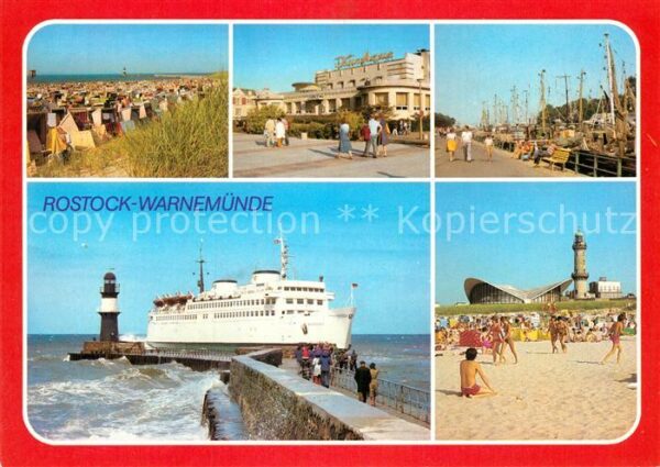 Warnemuende Ostseebad Strand Kurhaus Alter Strom Fischkutter