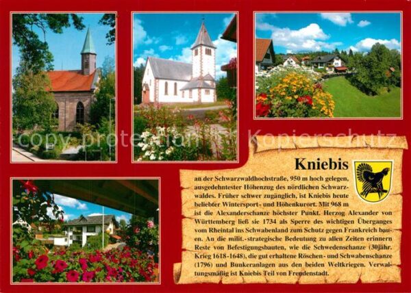 Kniebis Freudenstadt Teilansichten mit Kirche Kurort im Schw
