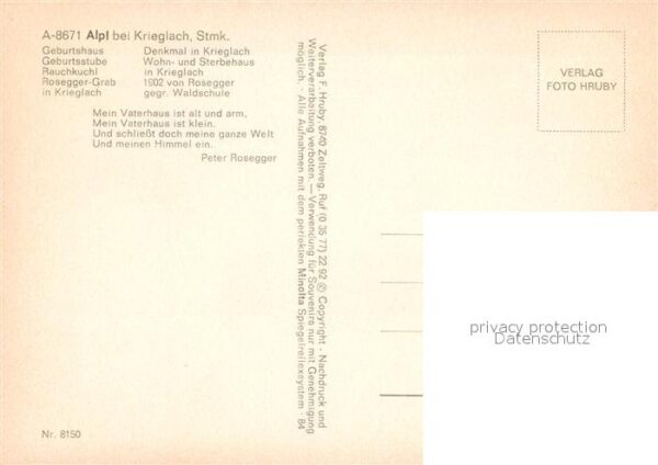 Alpl Peter Rosegger Portrait Geburtshaus Den – Bild 2