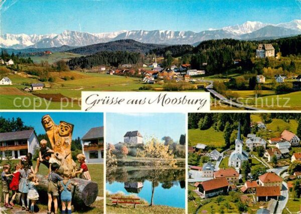 Moosburg Kaernten Gesamtansicht mit Alpenpanorama Karawan