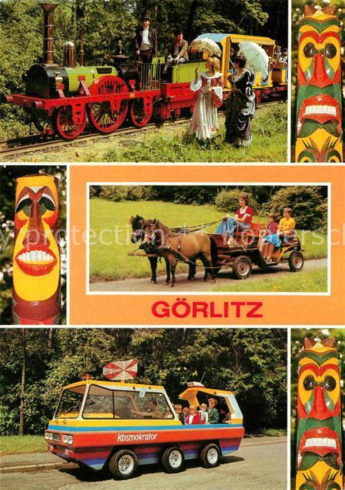 Goerlitz Sachsen Oldtimer Pioniereisenbahn Ponygespann T