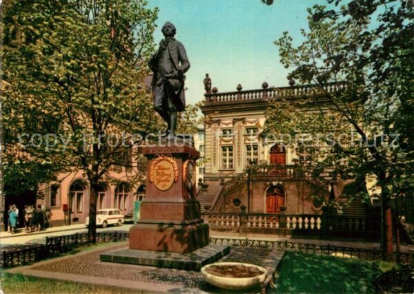 Leipzig Naschmarkt Goethedenkmal Alte Handelsbö