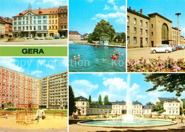 Gera Markt Sommerbad Hauptbahnhof Sonnenbrun