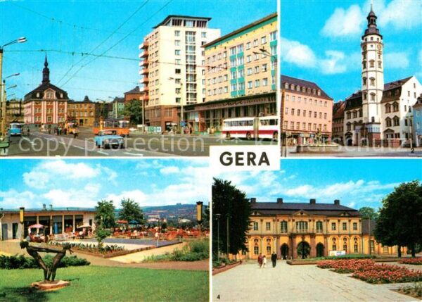 Gera Strasse der Republik Rathaus Terrassenc