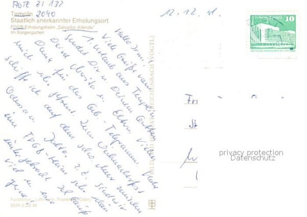 Templin FDGB Erholungsheim Salvador Allende Im – Bild 2