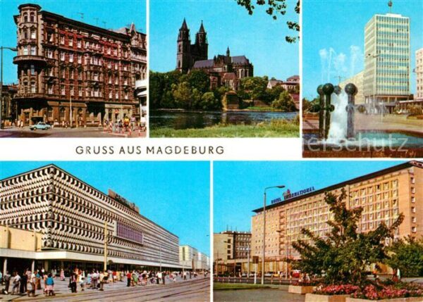Magdeburg Hasselbachplatz Dom Karl Marx Strasse C