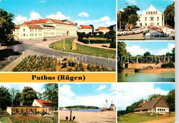 Putbus Ruegen Thälmann Platz KG Rosencafe Hafen Theat