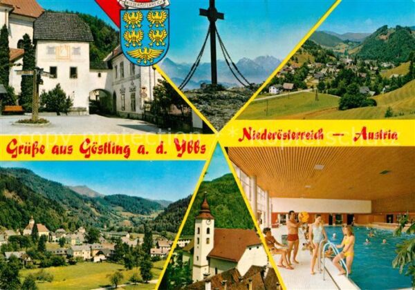 Goestling Ybbs Teilansichten Gipfelkreuz Kirche Hallen