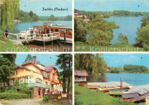Zechlin Flecken Dampferanlegestelle Am Schwarzen See FD