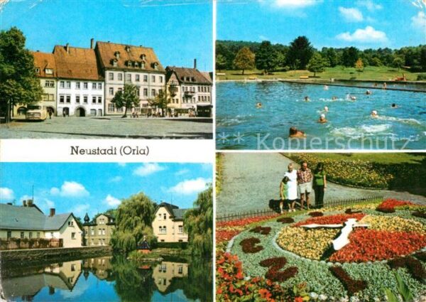 Neustadt Orla Markt Schwimmbad Am Gamsenteich Blumenu
