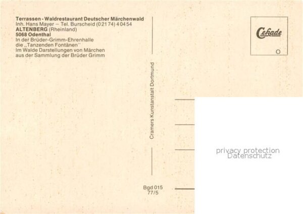 Odenthal Terrassen Restaurant Deutscher Märchenw – Bild 2