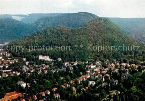 Bad Harzburg Fliegeraufnahme mit Sanatorium am Burgb