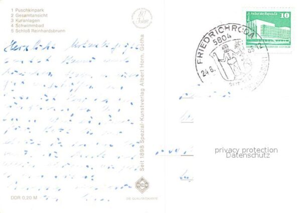 Friedrichroda Puschkinpark Panorama Kuranlagen Schwim – Bild 2