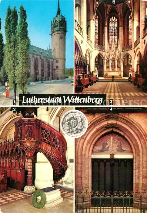 Wittenberg Lutherstadt Schlosskirche mit Thesentür Schlosskirc