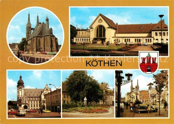 Koethen Anhalt Markt St Jakobskirche Bahnhof Rathaus J