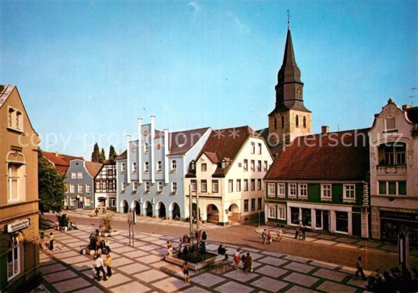 Beckum Westfalen Marktplatz mit Rathaus