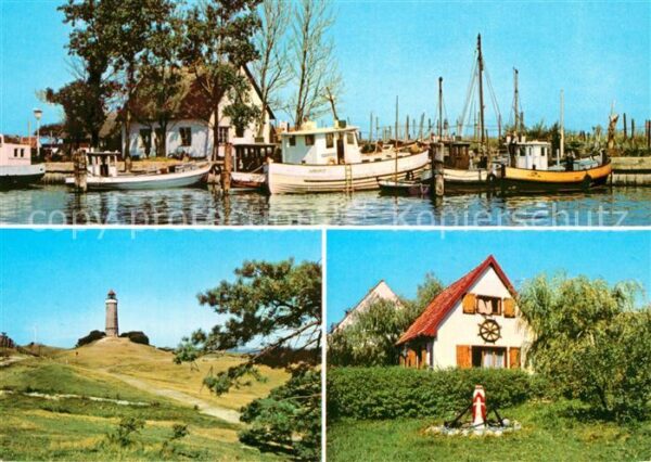 Insel Hiddensee Neuendorf Hafen Kloster Leuchtturm Seem