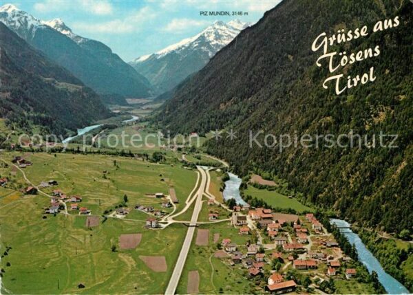 Toesens Tirol Fliegeraufnahme Inntal Piz Mundin