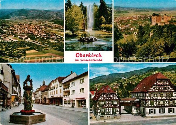 Oberkirch Baden Fliegeraufnahme Fontäne Panorama Dorfbr