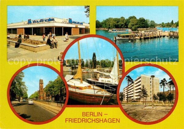 Friedrichshagen Berlin Kaufhalle Anlegestelle der Weissen Flot