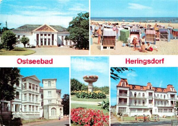 Heringsdorf Ostseebad Usedom Kulturhaus Strand FDGB Erholungsheime E