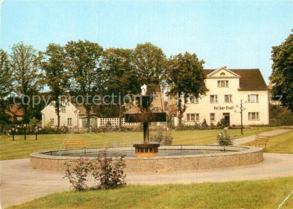 Falkenberg Elster Marktplatz Brunnen Rat der Stadt