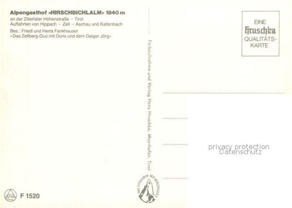 Zillertal Tirol Alpengasthof Hirschbichlalm Gaststube Z – Bild 2
