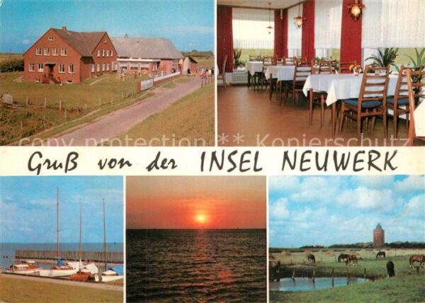 Neuwerk Cuxhaven Nordseebad Ortsmotiv Seglerhafen Restaurant Sonnen