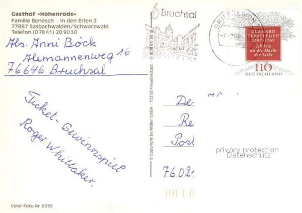 Sasbachwalden Gasthof Hohenrode – Bild 2
