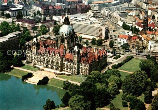 Hannover Fliegeraufnahme Rathaus