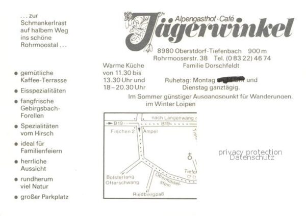 Tiefenbach Oberstdorf Alpengasthof Jägerwinkel – Bild 2