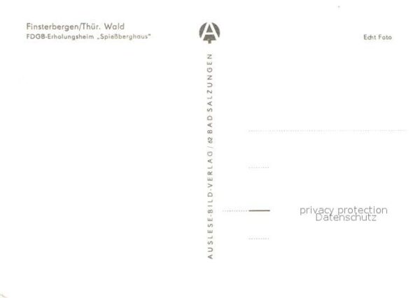 Finsterbergen FDGB-Erholungsheim Spiessberghaus – Bild 2