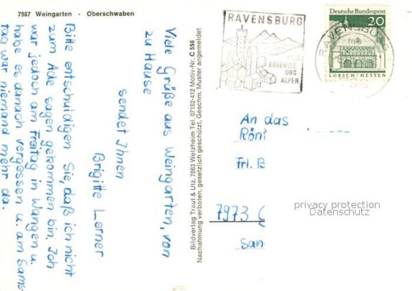 Weingarten Wuerttemberg Benediktinerabtei Mänchskloster – Bild 2