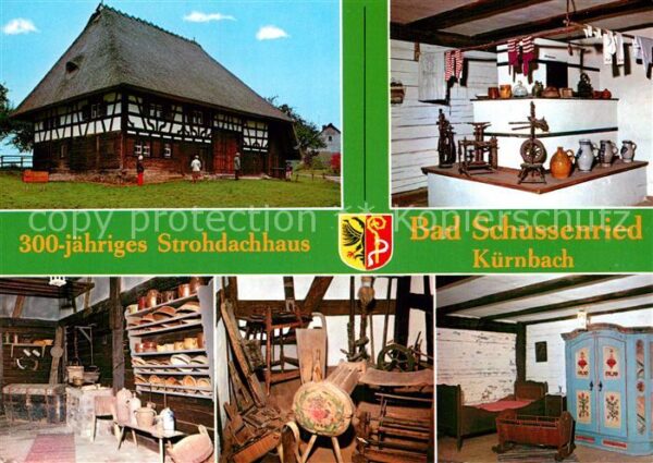 Kuernbach Wuerttemberg 300-jähriges Strohdachhaus