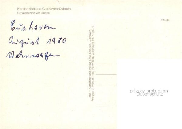 Cuxhaven Duhnen Nordseebad Fliegeraufnahme – Bild 2