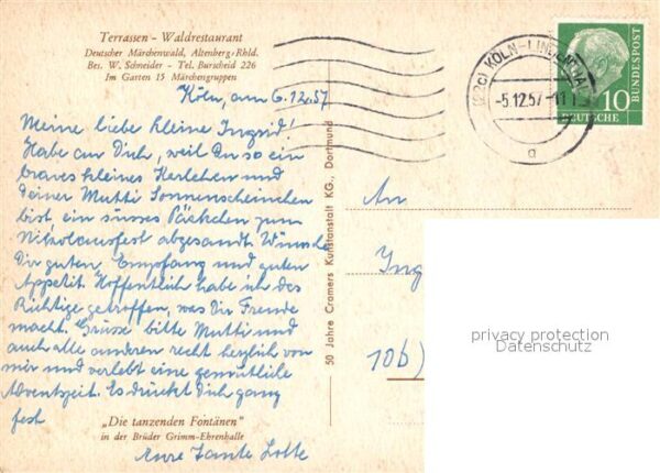 Altenberg Rheinland Terrassen-Waldrestaurant Die tanzenden – Bild 2