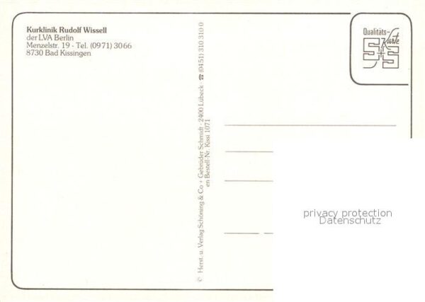 Bad Kissingen Kurklinik Rudolf Wissell – Bild 2