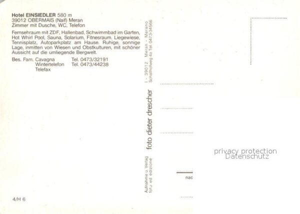 Obermais Meran Hotel Einsiedler – Bild 2