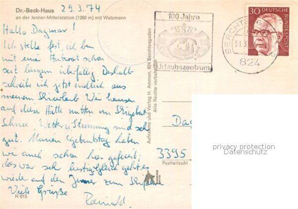 Berchtesgaden Dr Beck Haus mit Watzmann – Bild 2