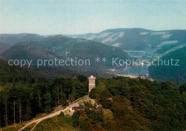 Bad Lauterberg Bismarckturm mit Odertalsperre Fliegera
