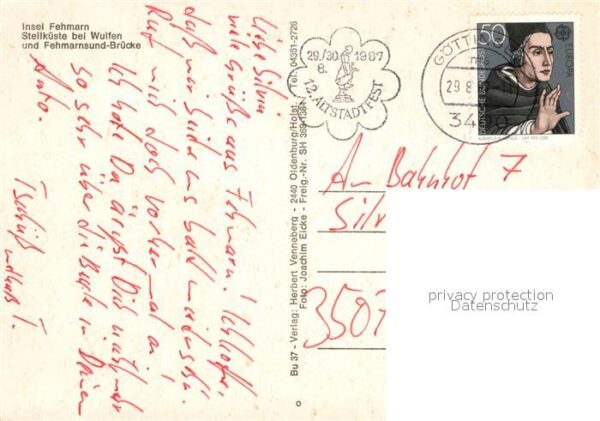 Insel Fehmarn Steilküste bei Wulfen mit Fehmarnsundbr – Bild 2