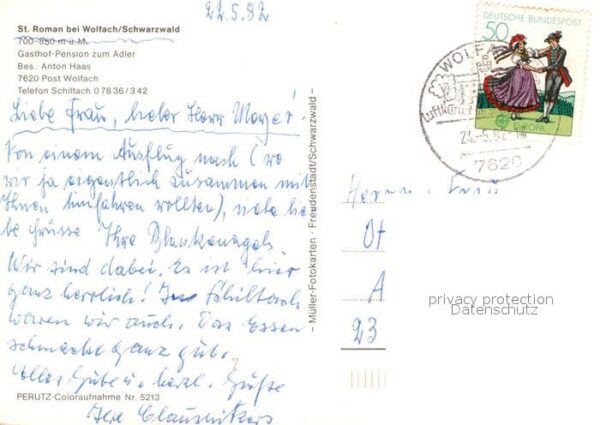 Wolfach St Roman Gasthof Pension zum Adler Gast – Bild 2
