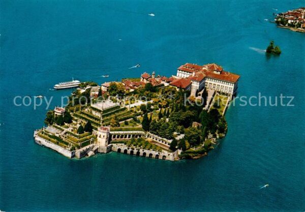 Isola Bella Lago Maggiore Fliegeraufnahme