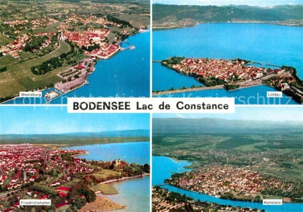 Meersburg Bodensee Fliegeraufnahmen mit Lindau Friedrichsh