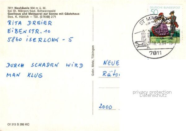 Neuhaeusle Kapelle Inneres Gasthaus Sonne mit Gäst – Bild 2
