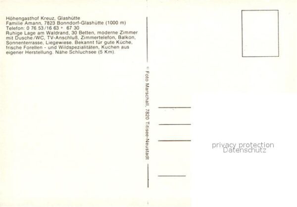 Glashuette Bonndorf Höhengasthof Kreuz – Bild 2