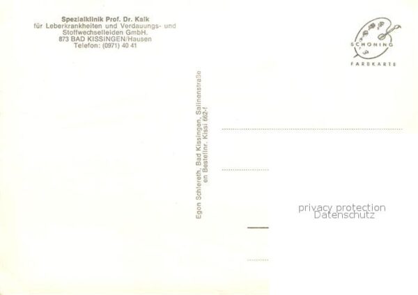 Bad Kissingen Spezialklinik Prof Dr Kalk – Bild 2