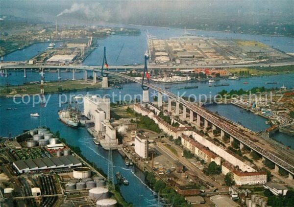 Hamburg Köhlbrandbrücke Fliegeraufnahme
